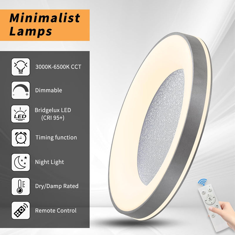 LED Ceiling Light 3000K 4500K 6500K Dimmable