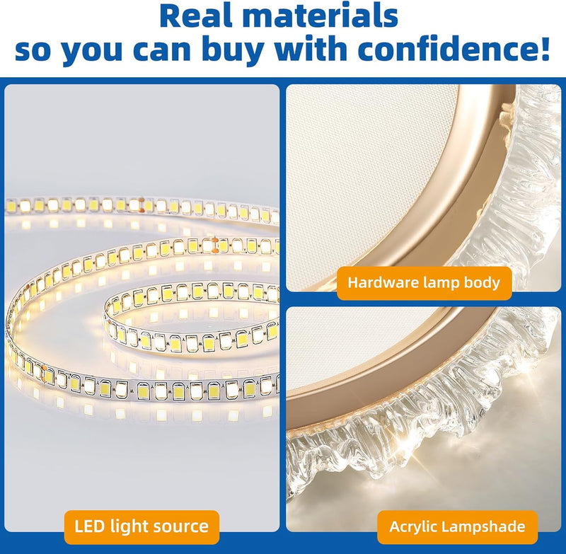 LED Ceiling Light 3000K 4500K 6500K Dimmable