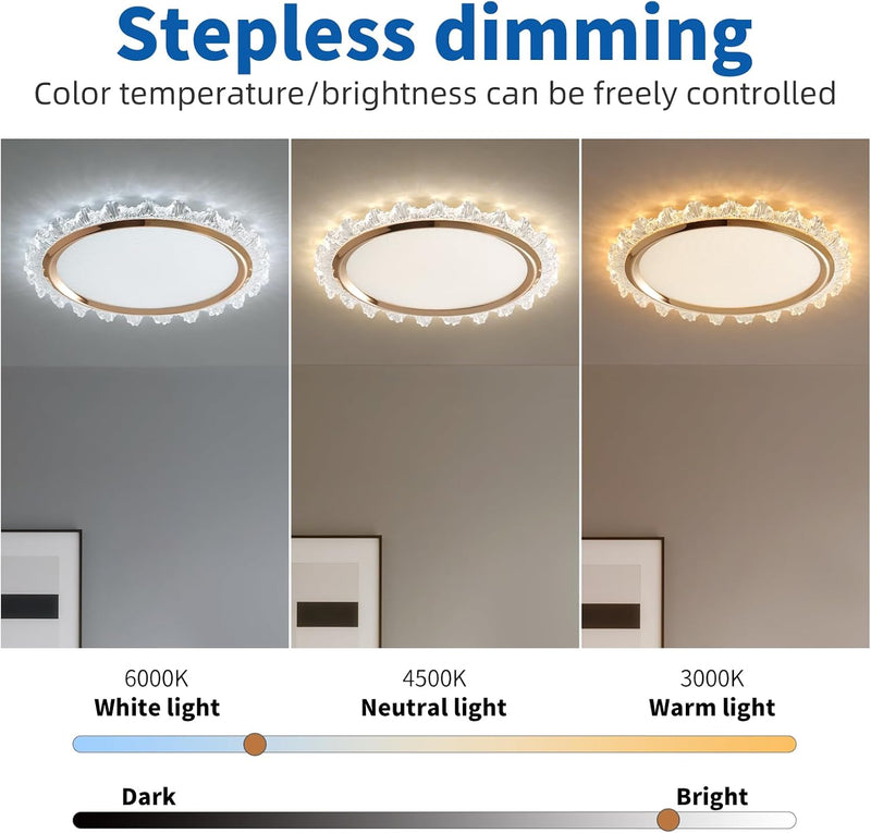 LED Ceiling Light 3000K 4500K 6500K Dimmable