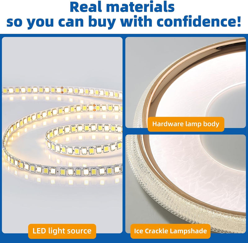 LED Ceiling Light 3000K 4500K 6500K Dimmable