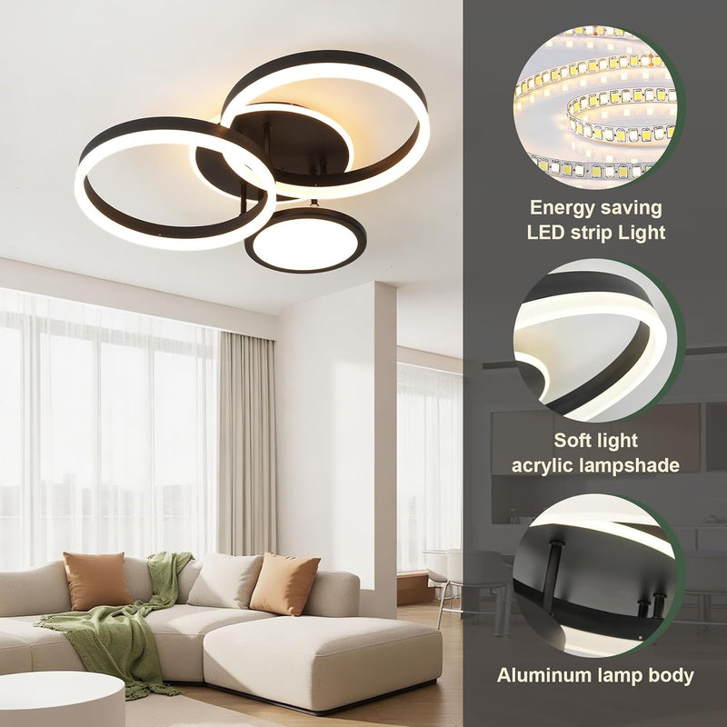 LED Ceiling Light 45W 3771lm Lights for Bedroom
