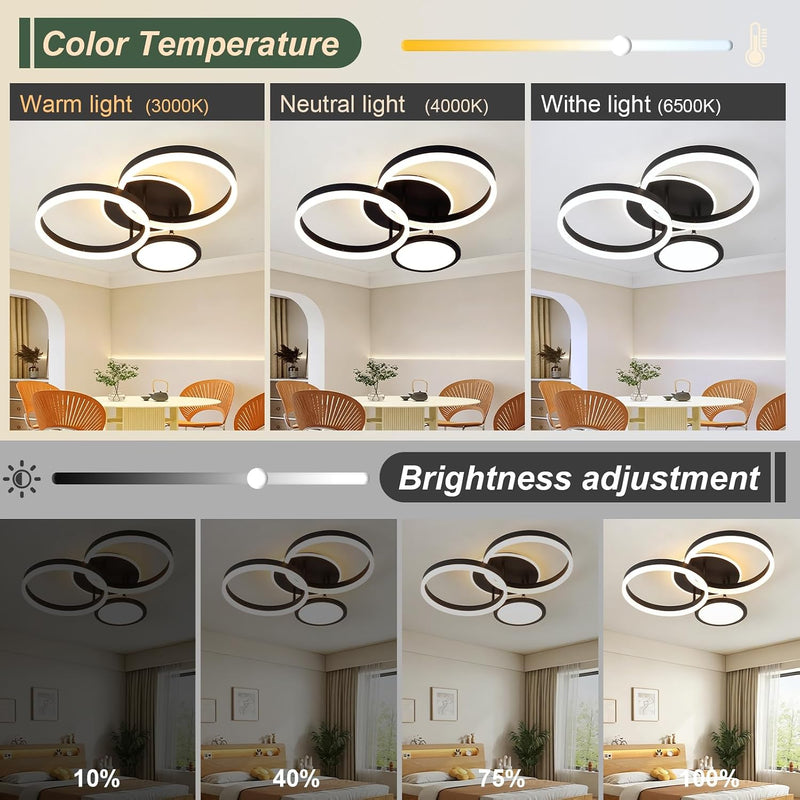 LED Ceiling Light 45W 3771lm Lights for Bedroom