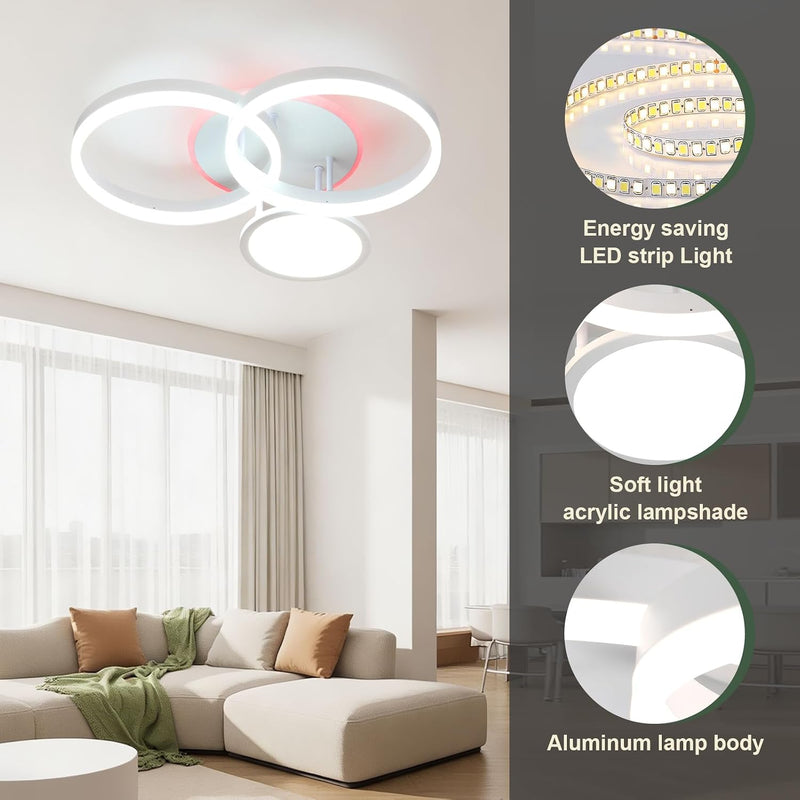 LED Ceiling Light 45W 3771lm Lights for Bedroom