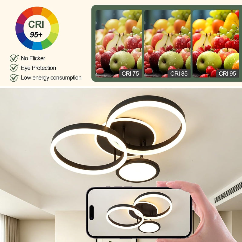 LED Ceiling Light 45W 3771lm Lights for Bedroom