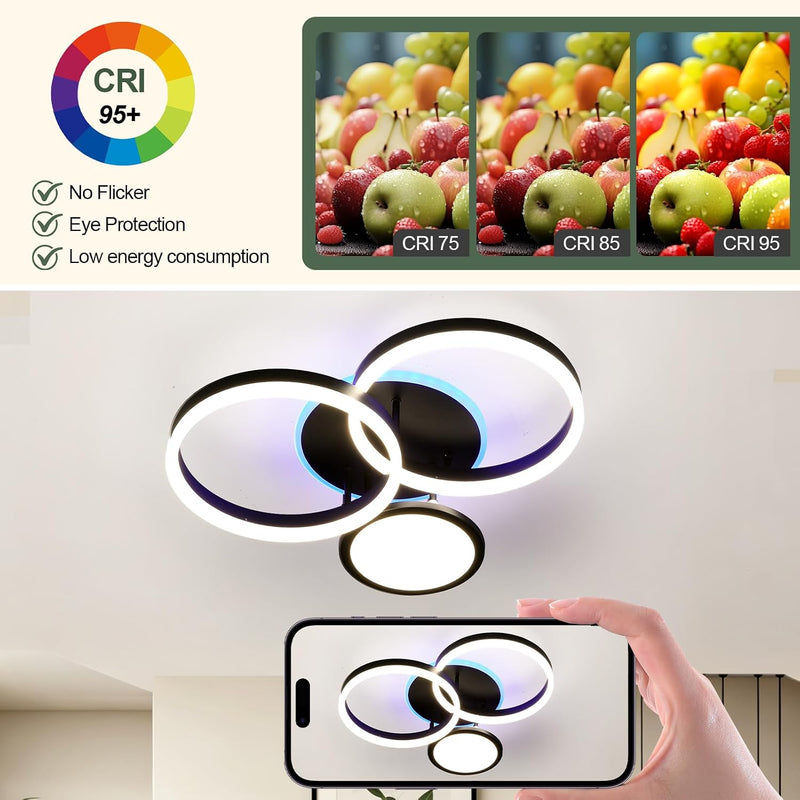 LED Ceiling Light 45W 3771lm Lights for Bedroom