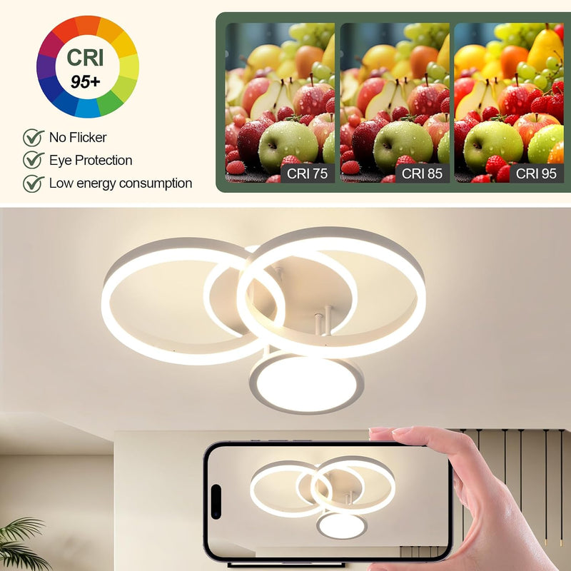 LED Ceiling Light 45W 3771lm Lights for Bedroom