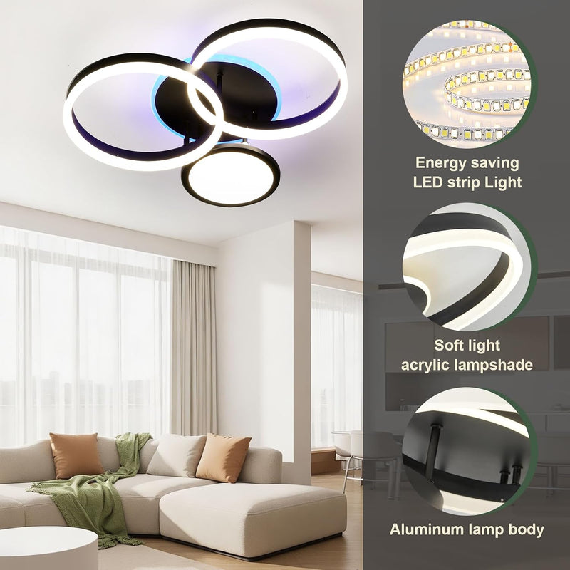 LED Ceiling Light 45W 3771lm Lights for Bedroom