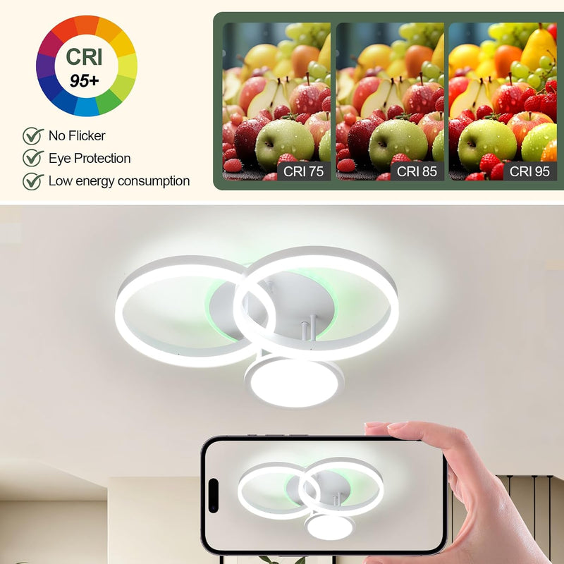 LED Ceiling Light 45W 3771lm Lights for Bedroom