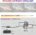 LED Ceiling Light 45W Modern Dimmable Lighting