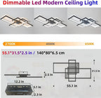 LED Ceiling Light 45W Modern Dimmable Lighting