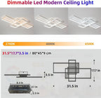 LED Ceiling Light 45W Modern Dimmable Lighting