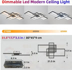 LED Ceiling Light 45W Modern Dimmable Lighting