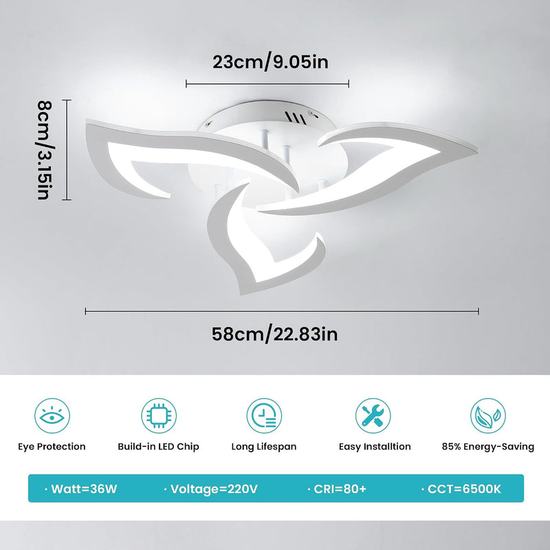 LED Ceiling Light 60W 5400lm Modern Design Lighting