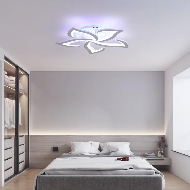 LED Ceiling Light 70W Dimmable 8-Petal Lamp
