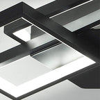 LED Ceiling Light 75W Modern Lamp 3-Squares Aluminium