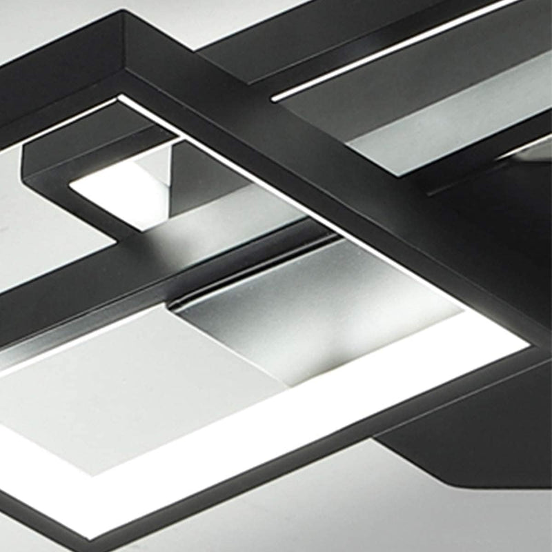 LED Ceiling Light 75W Modern Lamp 3-Squares Aluminium