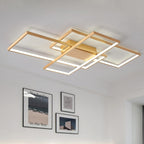 LED Ceiling Light 75W Modern Lamp 3-Squares Aluminium