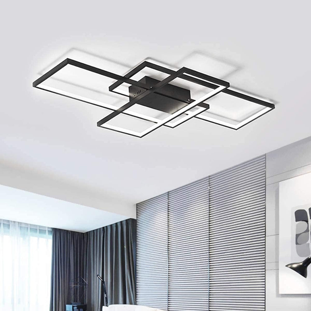 LED Ceiling Light 75W Modern Lamp 3-Squares Aluminium