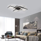 LED Ceiling Light 75W Modern Lamp 3-Squares Aluminium