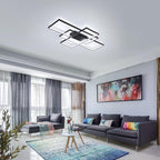 LED Ceiling Light 75W Modern Lamp 3-Squares Aluminium