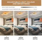 LED Ceiling Light 75W Modern Lamp 3-Squares Aluminium