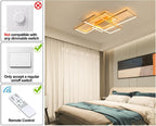 LED Ceiling Light 75W Modern Lamp 3-Squares Aluminium