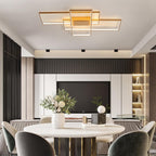 LED Ceiling Light 75W Modern Lamp 3-Squares Aluminium