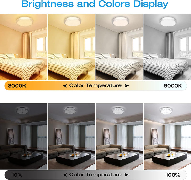 15.7in LED Ceiling Light 40W Dimmable Colour Temperature