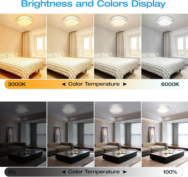 15.7in LED Ceiling Light 40W Dimmable Colour Temperature