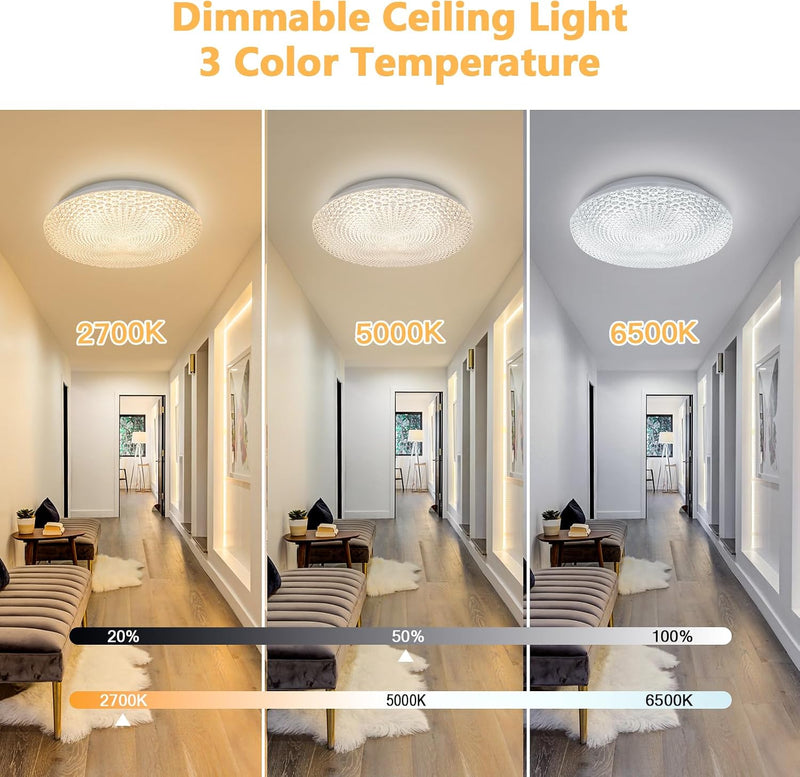 15.7in LED Ceiling Light 40W Dimmable Colour Temperature