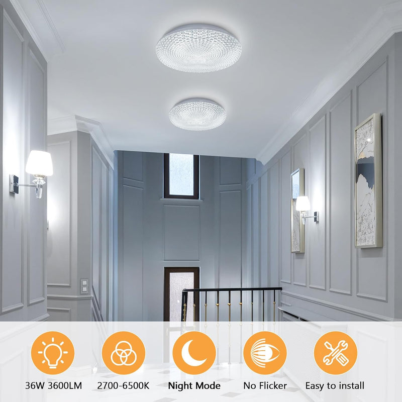 15.7in LED Ceiling Light 40W Dimmable Colour Temperature