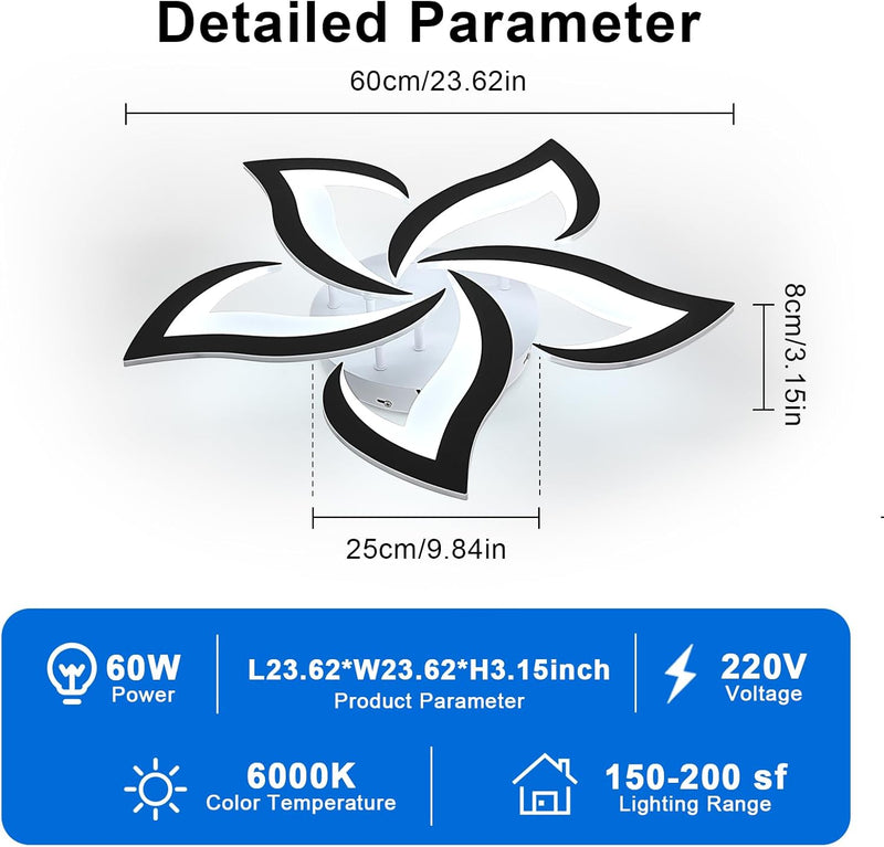 LED Ceiling Light Dimmable 36W 3240lm Modern Design