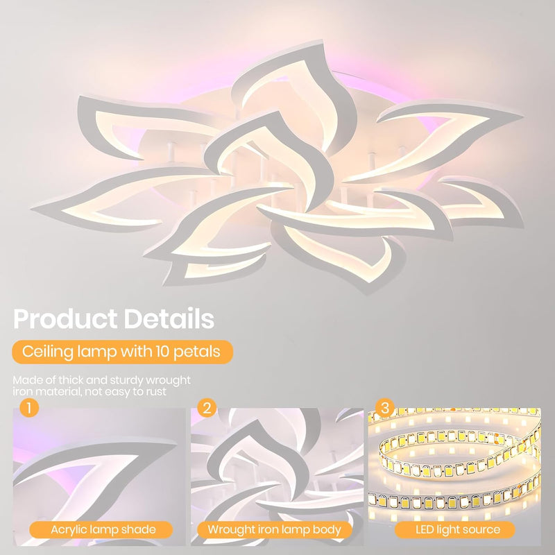 LED Ceiling Light Dimmable 70W Modern Flush Lights
