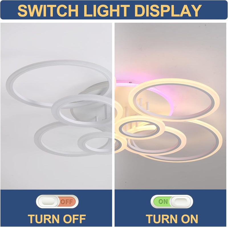LED Ceiling Light Dimmable 70W Modern Flush Lights