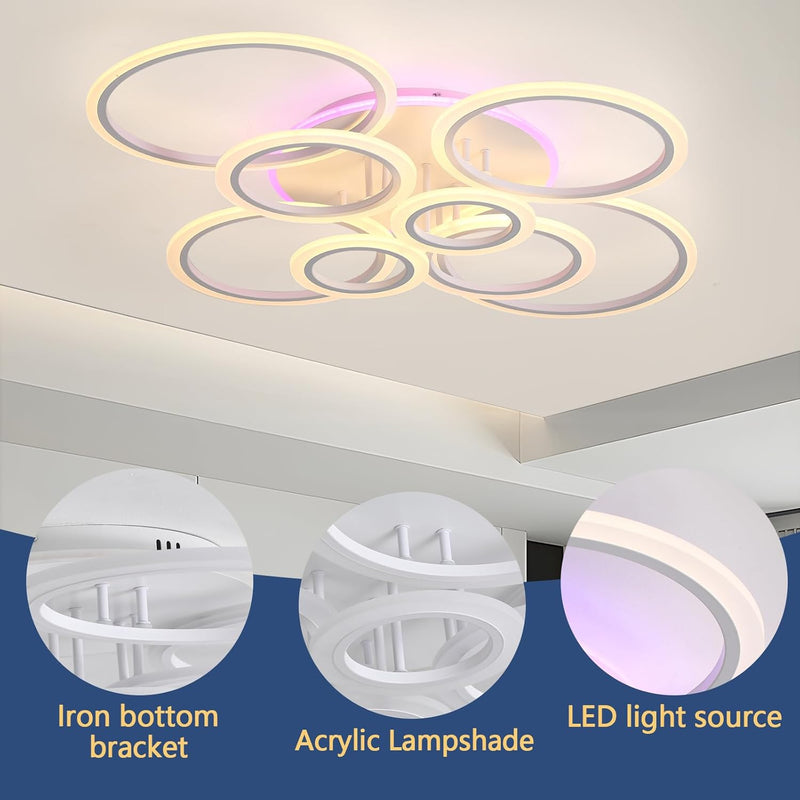 LED Ceiling Light Dimmable 70W Modern Flush Lights