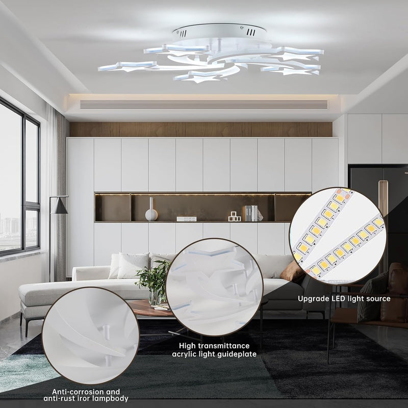 LED Ceiling Light Dimmable 70W Modern Flush Lights