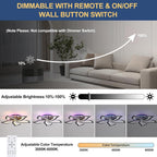 LED Ceiling Light Dimmable 70W Modern Flush Lights