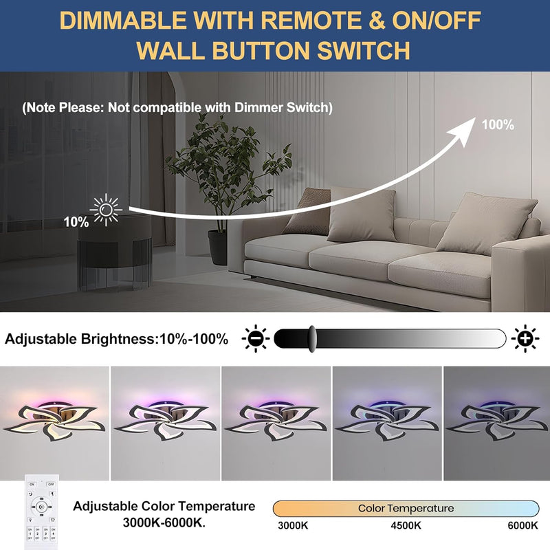 LED Ceiling Light Dimmable 70W Modern Flush Lights