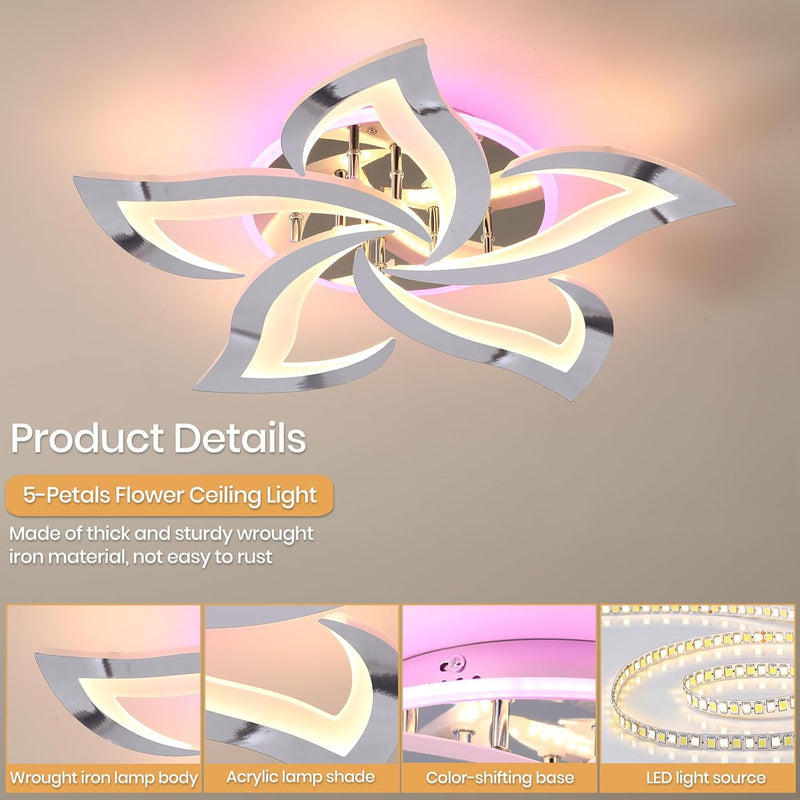 LED Ceiling Light Dimmable 70W Modern Flush Lights