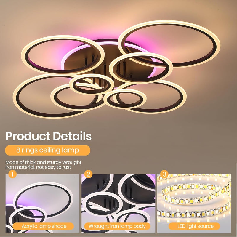 LED Ceiling Light Dimmable 70W Modern Flush Lights