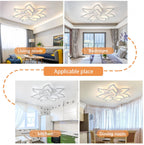 LED Ceiling Light Dimmable 80W-160W Living Room Lamp