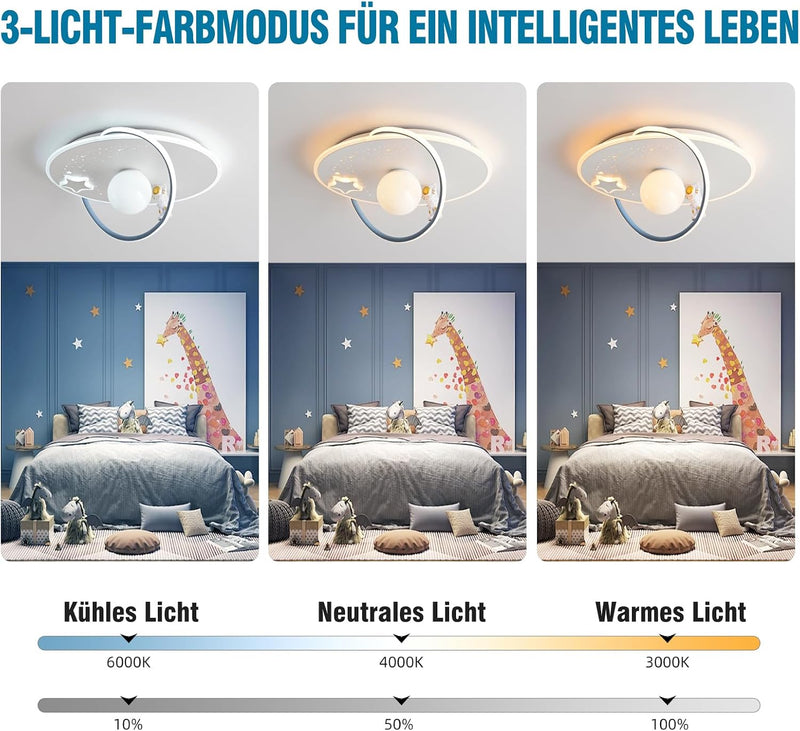 LED Ceiling Light Dimmable Chindren's Room Lamp