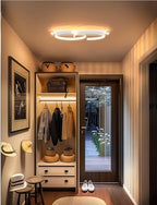 LED Ceiling Light Dimmable Lamp Wood Living Room