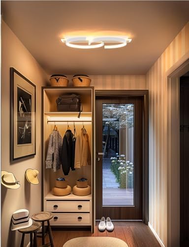 LED Ceiling Light Dimmable Lamp Wood Living Room