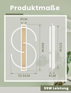 LED Ceiling Light Dimmable Lamp Wood Living Room