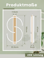 LED Ceiling Light Dimmable Lamp Wood Living Room