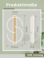 LED Ceiling Light Dimmable Lamp Wood Living Room