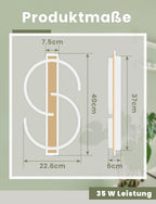LED Ceiling Light Dimmable Lamp Wood Living Room