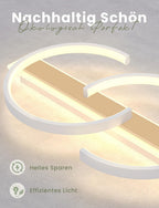 LED Ceiling Light Dimmable Lamp Wood Living Room