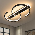 LED Ceiling Light Dimmable Lamp Wood Living Room